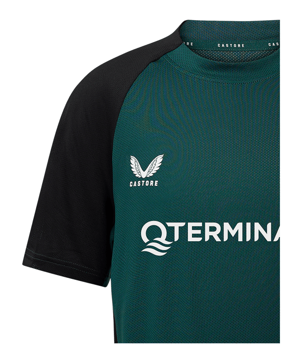 Castore Feyenoord Rotterdam Rise Pro Coaches Trainingshirt Kids Grün F102 - gruen