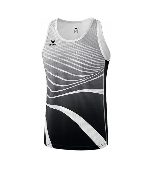 Erima Singlet Running Kids Schwarz Weiss - schwarz