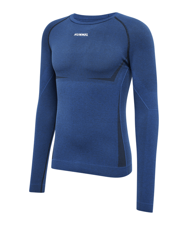 Hummel Te Mike Seamless L/S T-Shirt Blau F7957 - blau