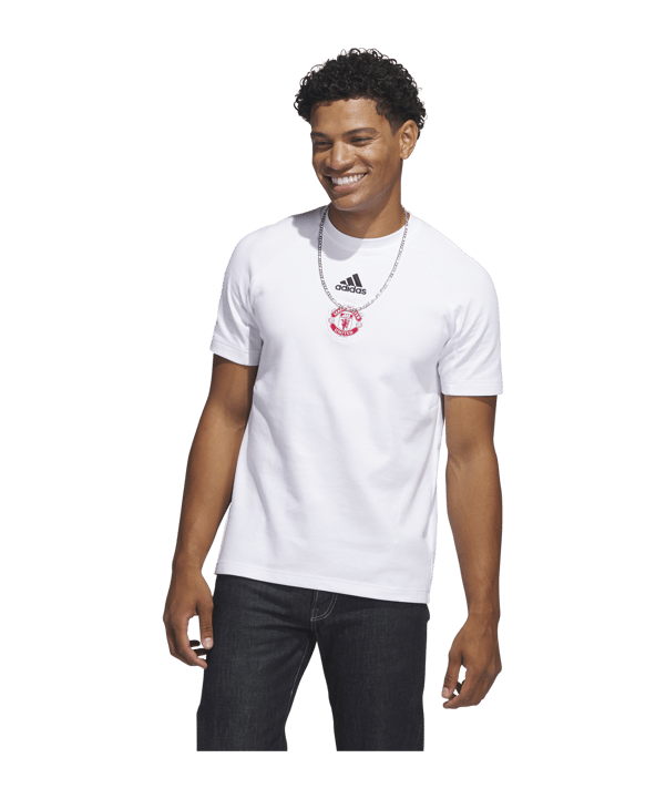 adidas Manchester United Travel T-Shirt Weiss - weiss