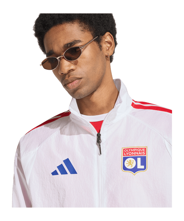 adidas Olympique Lyon Anthem Jas Wit - wit