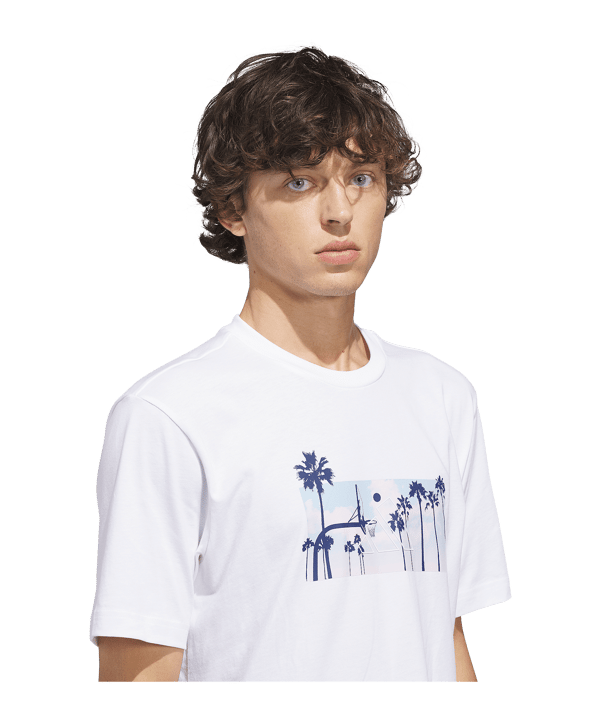adidas Summer Sunset T-Shirt Weiß - weiss