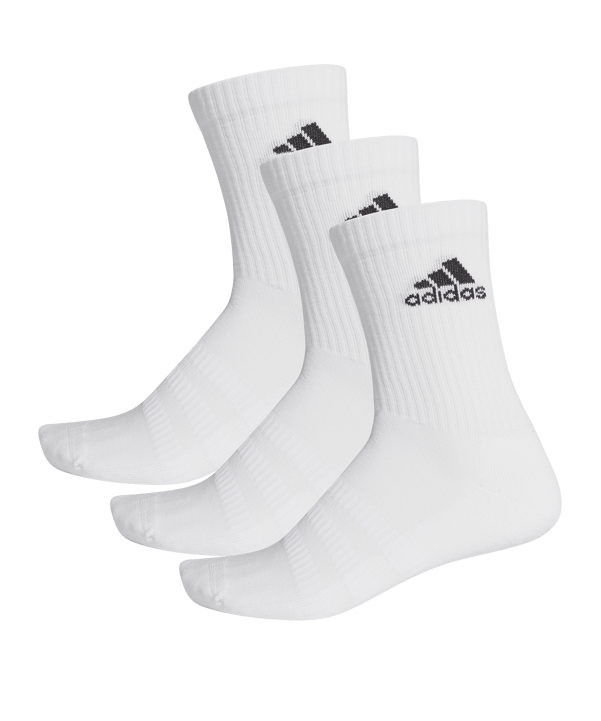adidas Cush Crew 3er Pack Socken Weiss - weiss