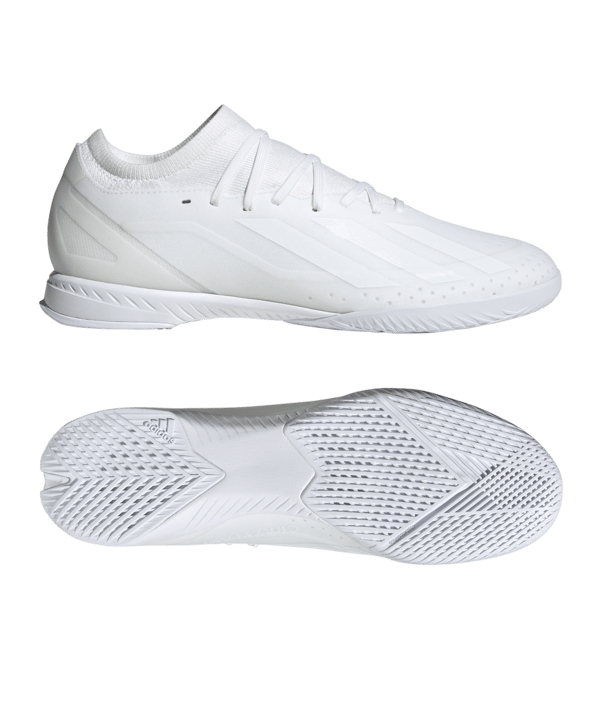 adidas X Crazyfast.3 IN Pearlized Halle Weiss - weiss