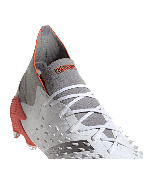 adidas Predator FREAK.1 SG White Spark Weiss Grau Rot - weiss