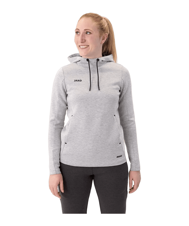 JAKO Premium Basic Hoody Donna Grigio C040 - grigio