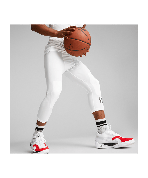 PUMA Hoops Team 3/4 Tight Weiss F02 - weiss