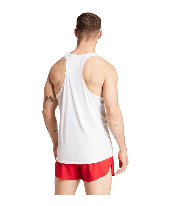 adidas Adizero Tanktop Weiß - weiss
