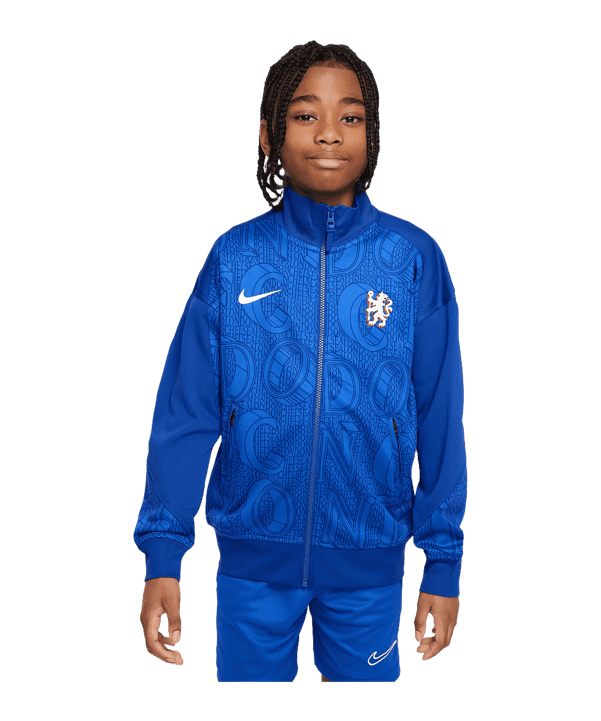 Nike FC Chelsea London Academy Pro Anthem Jacke Kids Blau F495 - blau