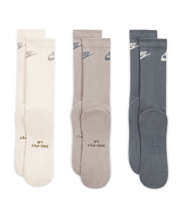 Nike Everyday Elevated Crew 3 Pairs Calze Multicolore C907 - multicolore