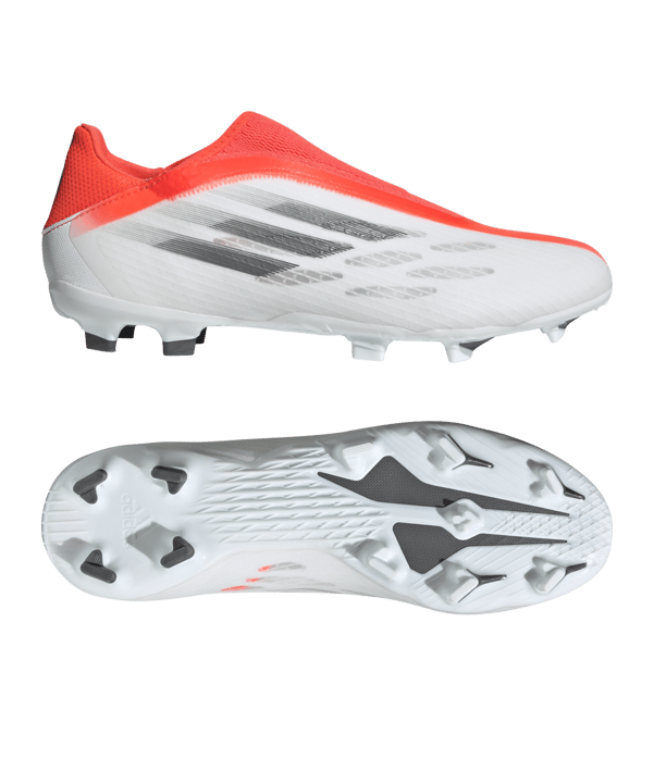 adidas X SPEEDFLOW.3 LL FG White Spark Weiss Grau Rot - weiss
