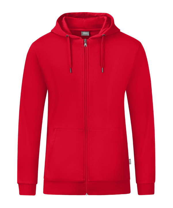 JAKO Organic Kapuzenjacke Rot F100 - rot