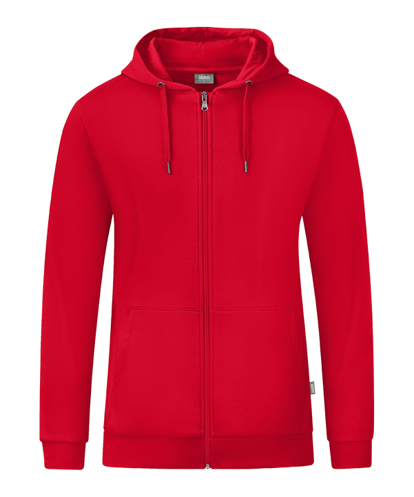 JAKO Organic Kapuzenjacke Rot F100