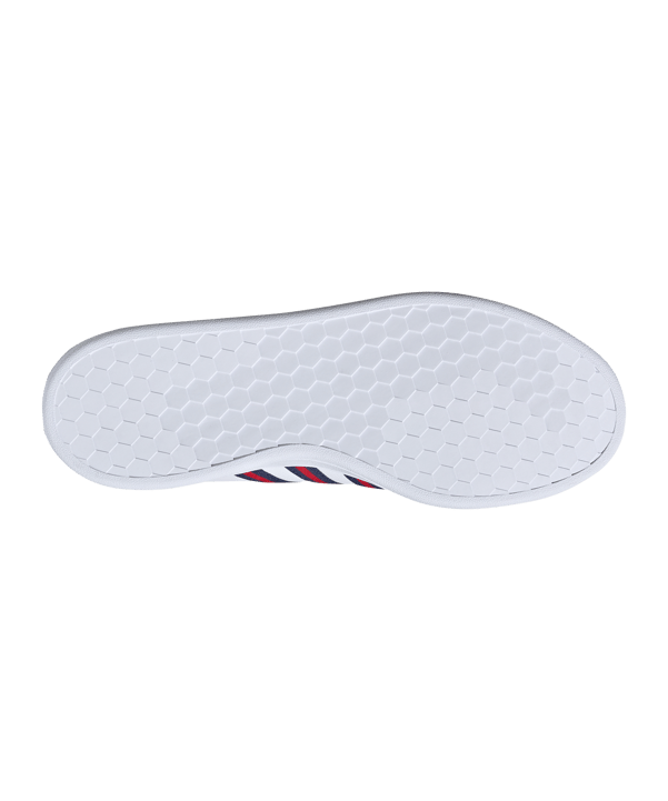 adidas Grand Court Weiss Blau Rot - weiss