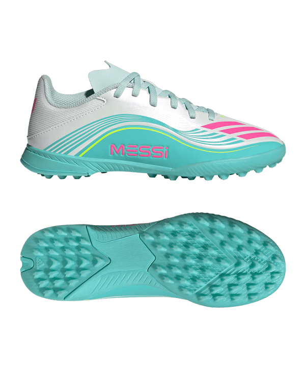 adidas F50 League TF Messi Aurora Radiante Kids Weiß - weiss
