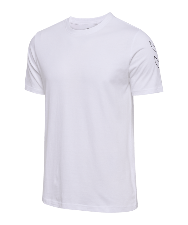 Hummel Elemental Chevron Cotton T-Shirt Weiss F9001 - weiss