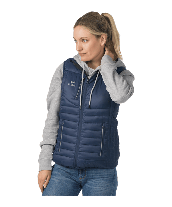 Erima CMPT Puffer Weste Damen Blau - blau