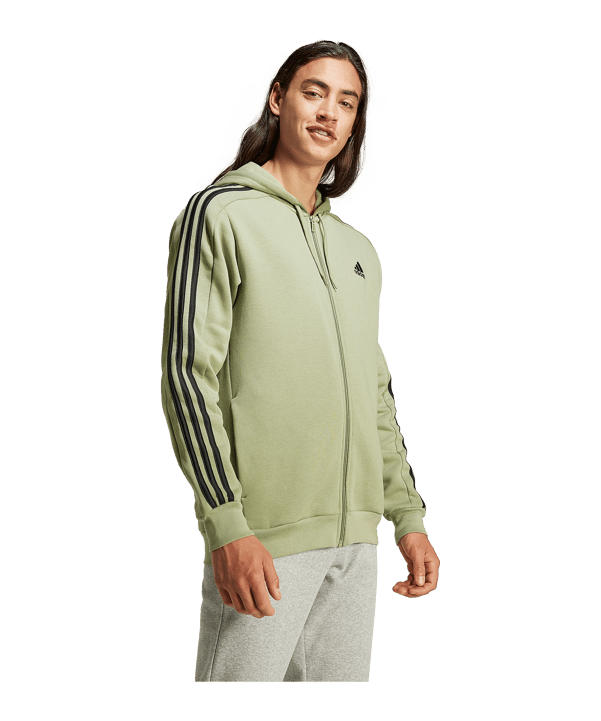 adidas Fleece Jacke Grün - gruen