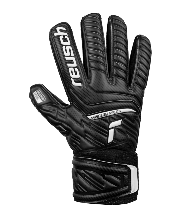 Reusch Attrakt Resist Finger Support Torwarthandschuh Kids Schwarz F7700 - schwarz