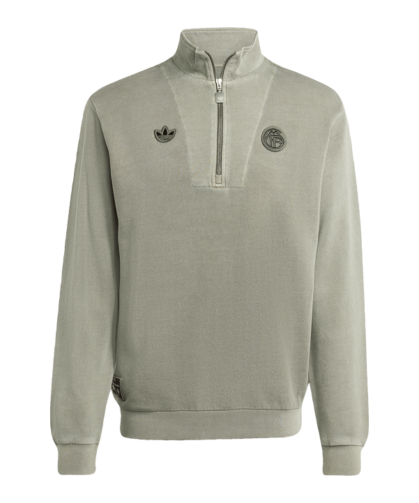 adidas FC Bayern München Icon Halfzip Jacke Grün - gruen