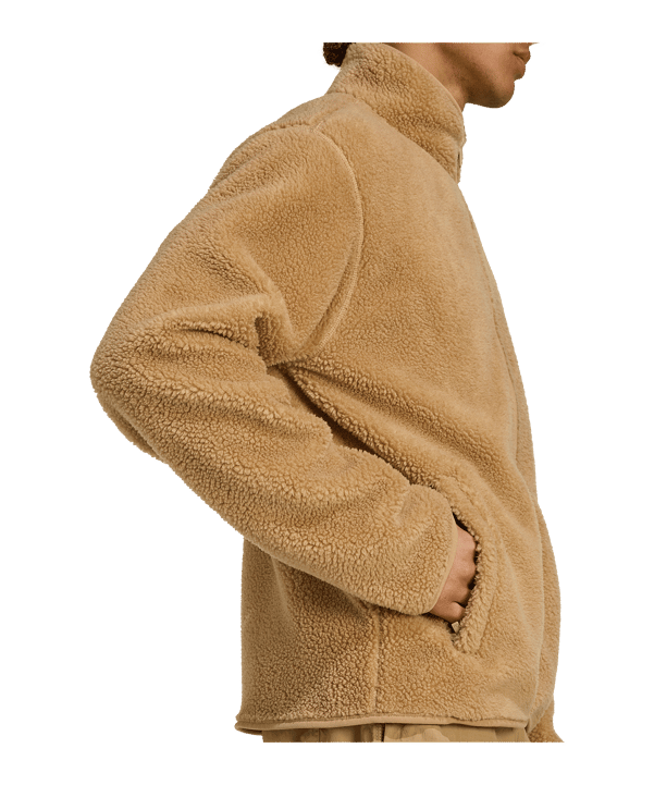 adidas Originals Trefoil Essentials Teddy Fleece Freizeitjacke Braun - braun