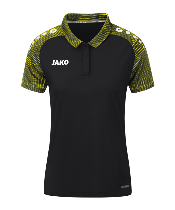 JAKO Performance Poloshirt Damen Schwarz Gelb F808 - schwarz