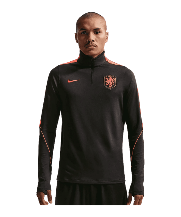 Nike KNVB Niederlande Strike Drilltop Schwarz F010 - schwarz
