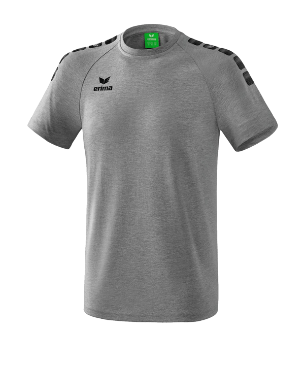 Erima Essential 5-C T-Shirt Kids Grau Schwarz - grau