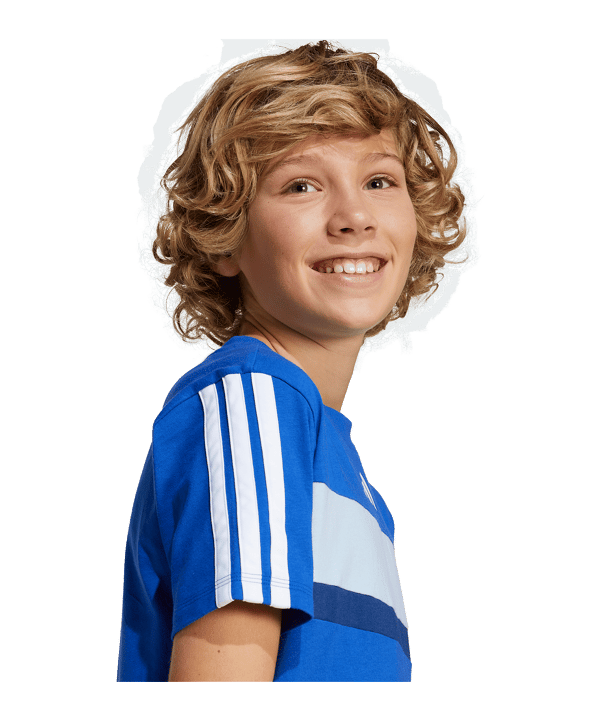 adidas Essentials Tiberio 3S T-Shirt Kids Blau - blau