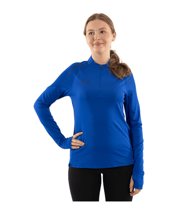 JAKO ZipTop Light Flow Sweatshirt Damen Blau F400 - blau