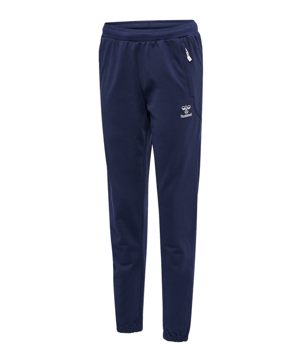 Hummel Move Grid Cotton Trainingshose Damen Blau F7026 - blau
