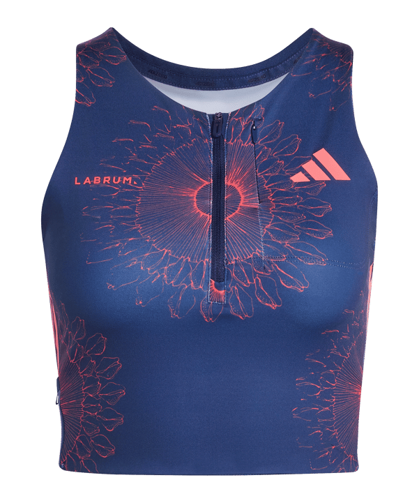 adidas Adizero Labrum Bralet Canottiera Donna Blu Scuro - rosso