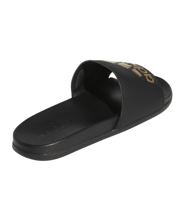 adidas Adilette Comfort Badelatsche Schwarz Gold - schwarz