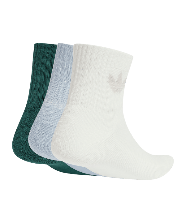 adidas Originals Mid Ankle 3er Pack Chaussettes Blanc - blanc
