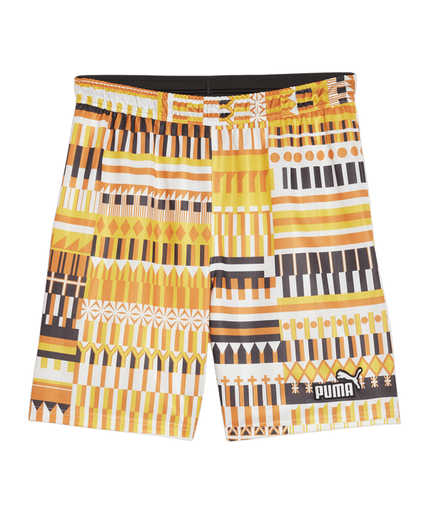 PUMA FanwearCapsule Short Schwarz Orange F17 - schwarz