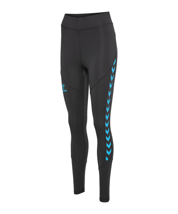 Hummel Staltic High Waist Poly Leggings Damen Grau F1025 - grau