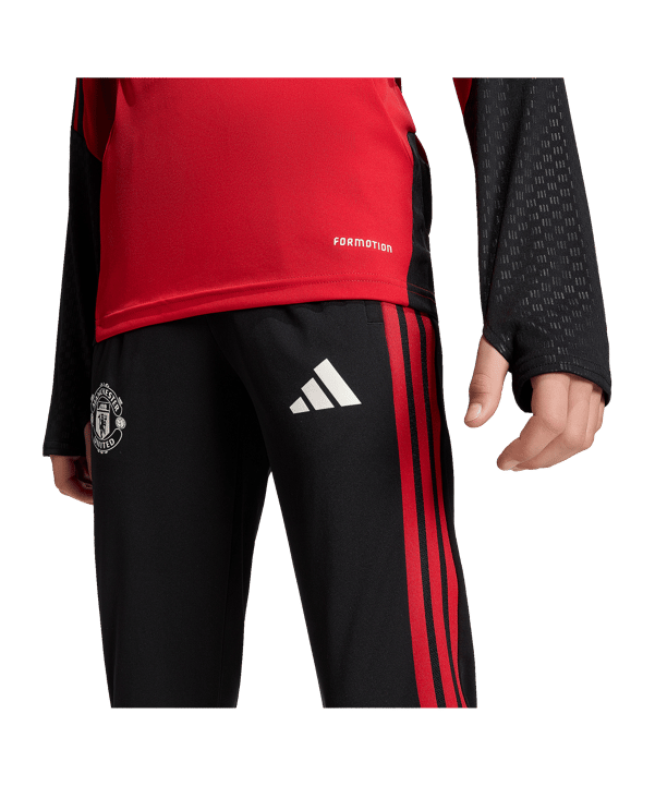 adidas Manchester United Tiro Trainingshose Kids Schwarz - schwarz