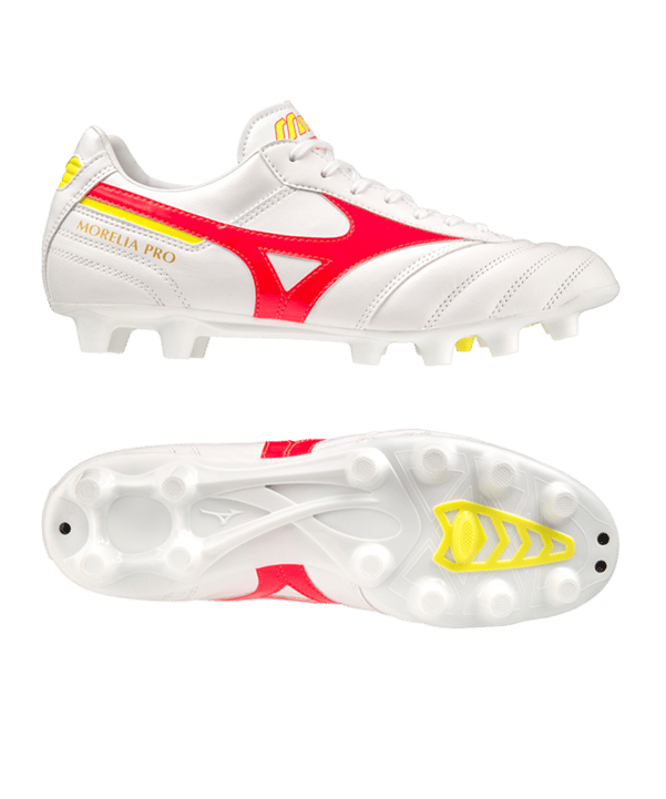 Mizuno Morelia II Pro FG Release Weiss Rot Gelb F6 - weiss