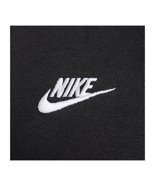 Nike Club Fleece Kapuzenjacke Schwarz F010 - schwarz