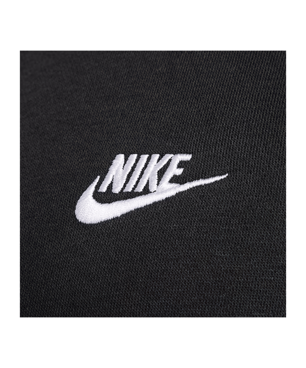 Nike Club Fleece Kapuzenjacke Schwarz F010 - schwarz