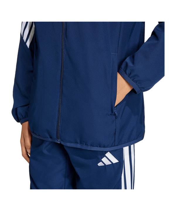 adidas Tiro 26 League Präsentationsjacke Kids Dunkelblau - weiss