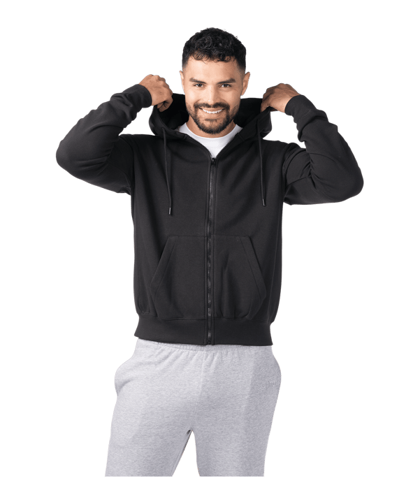 Erima TS Kapuzenjacke Schwarz - schwarz