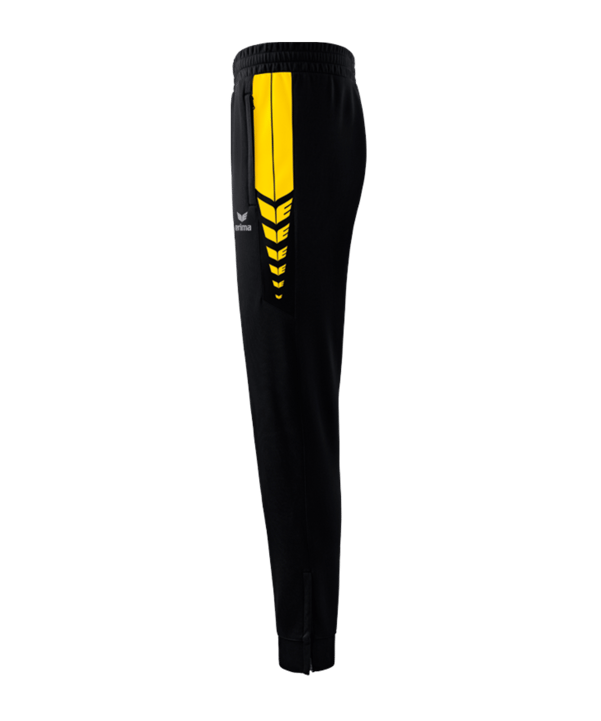 Erima SIX WINGS Trainingshose Schwarz Gelb - schwarz