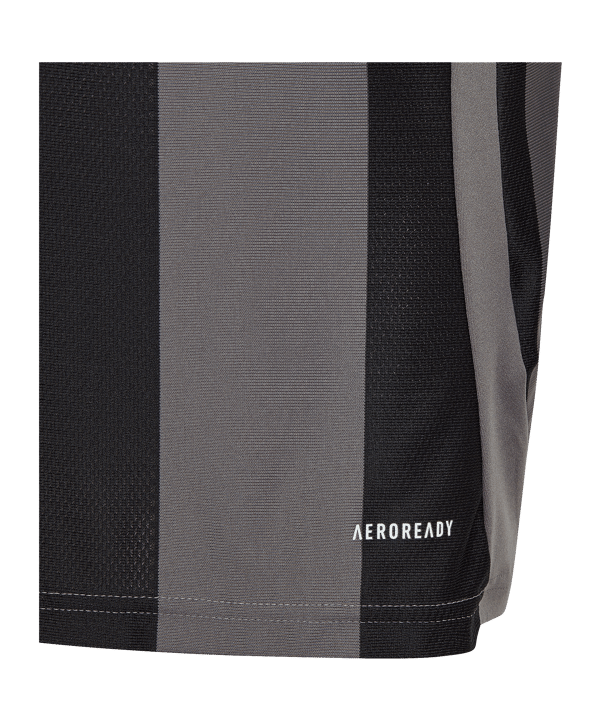 adidas Striped 24 Trikot Kids Grau Schwarz - grau