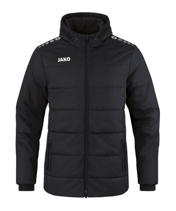 JAKO Team Coach Kapuzenjacke Schwarz F800 - schwarz