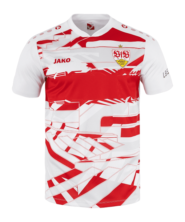 JAKO VfB Stuttgart Warm-Up T-Shirt Kids Weiß F656 - weiss