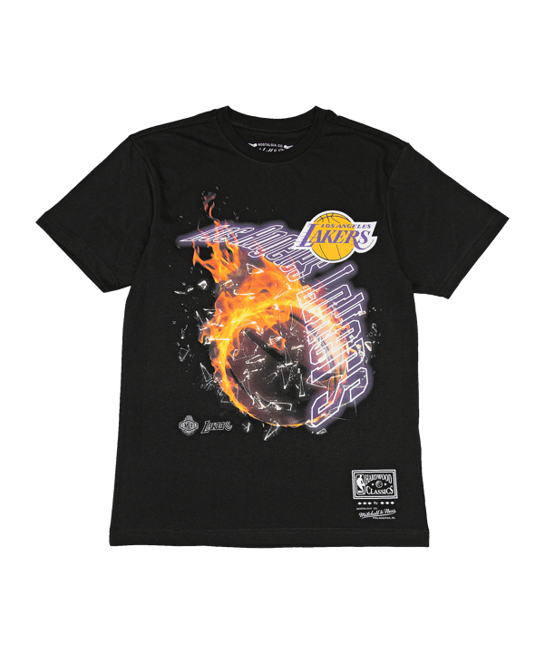 Mitchell and Ness Los Angeles Lakers HWC Blaze T-Shirt Schwarz - schwarz