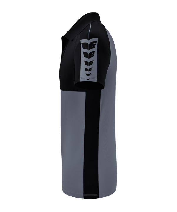 Erima Six Wings Poloshirt Grau Schwarz - grau