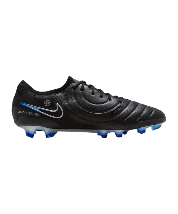 Nike Tiempo Legend X Elite FG Shadow Schwarz Silber Blau F040 - schwarz