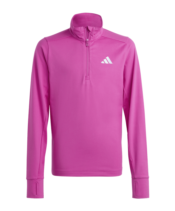 adidas AEROREADY Half-Zip Long Sleeve Tee Pink - rosa